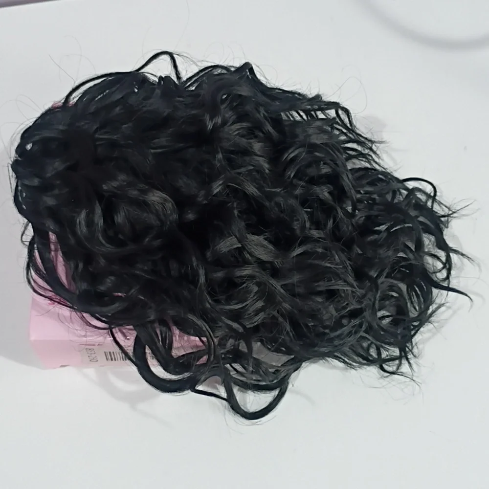 12” Curly Clip-In Ponytail • Black‎ • Natural Look • Volumizing • New